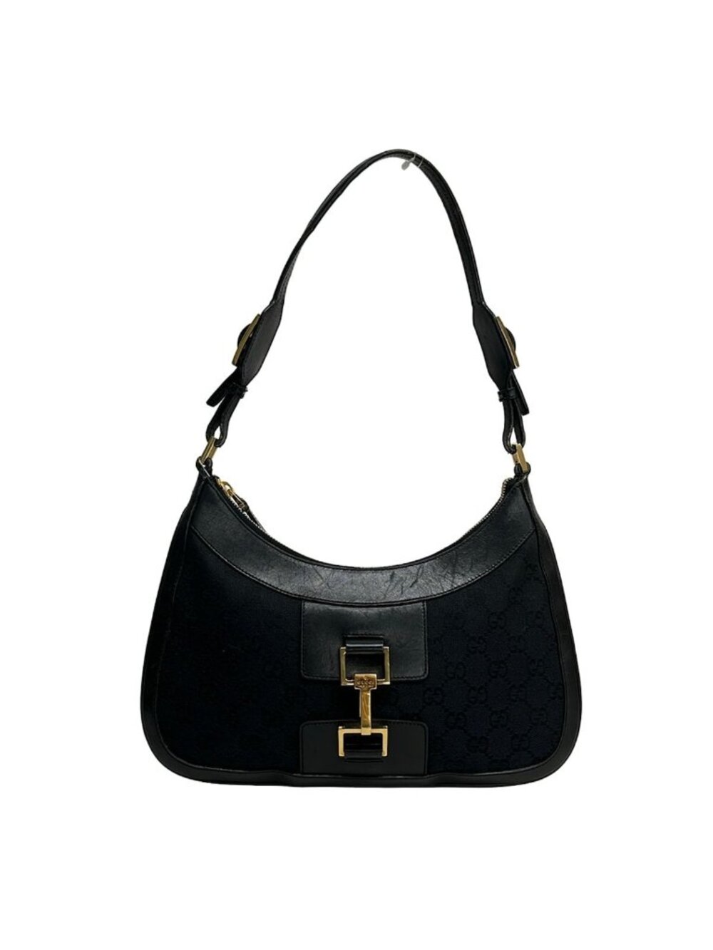 Gucci Shoulder Bag GG Pattern Black